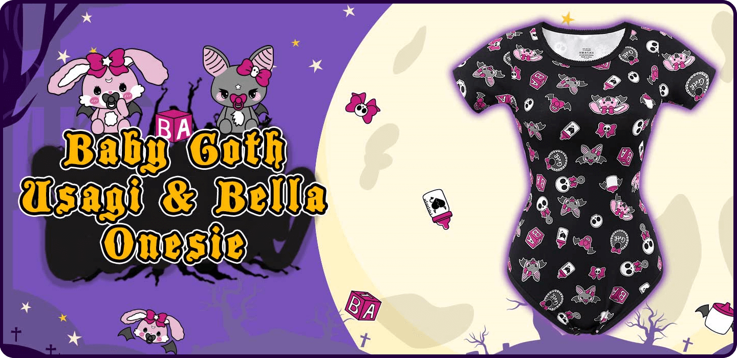 Baby Goth Usagi & Bella Onesie